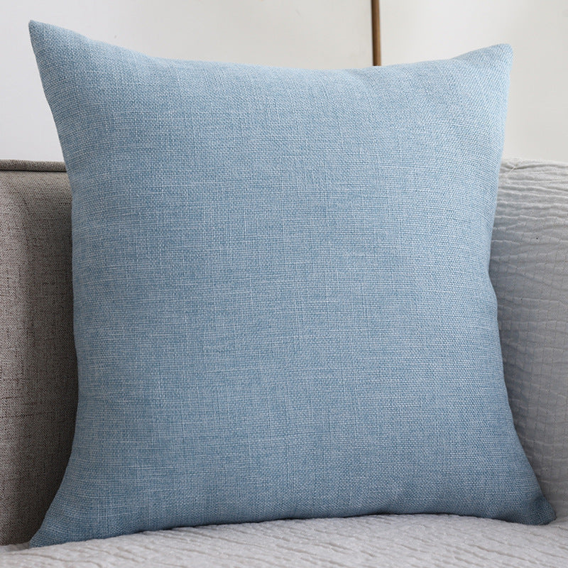 Plain Cotton Linen Throw Pillow Cover