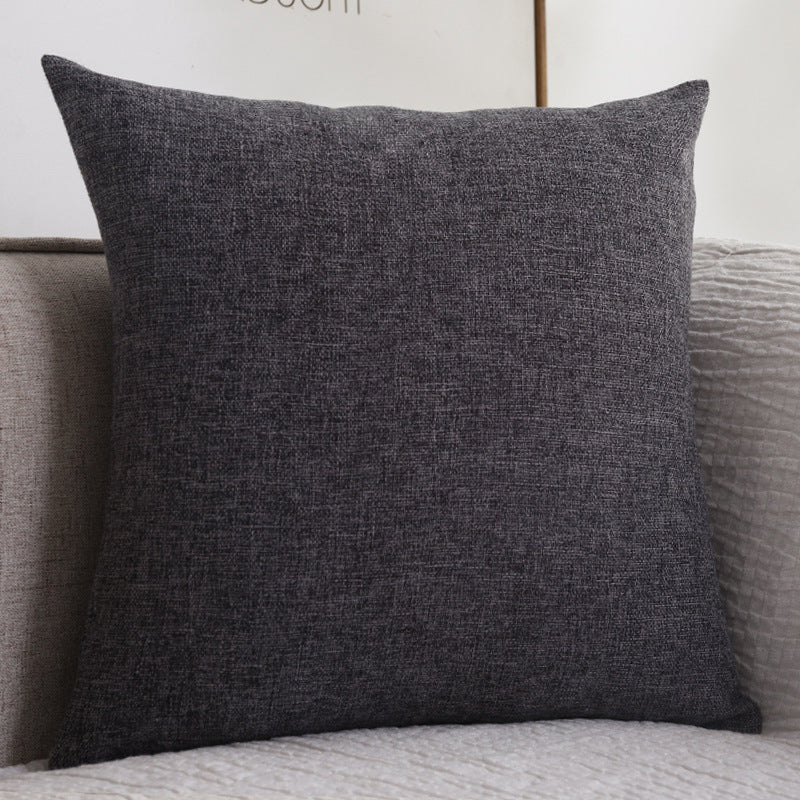 Plain Cotton Linen Throw Pillow Cover