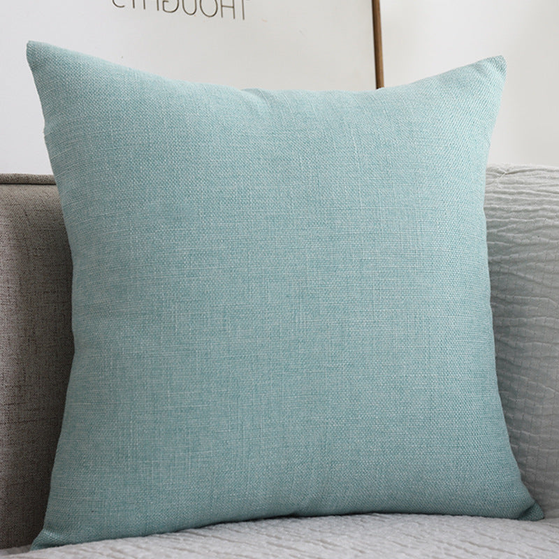 Plain Cotton Linen Throw Pillow Cover