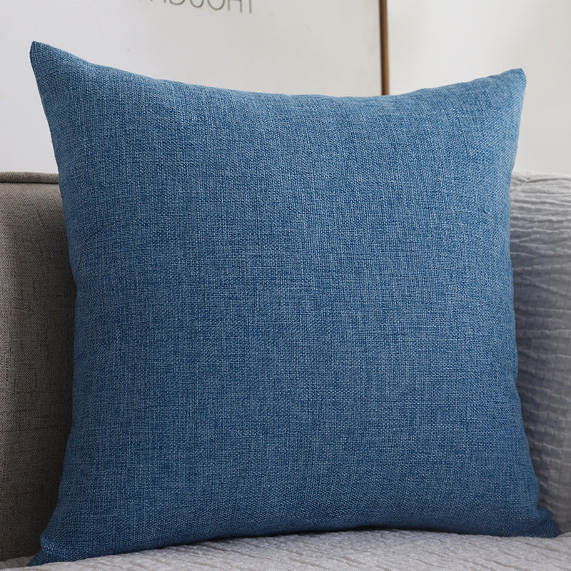 Plain Cotton Linen Throw Pillow Cover