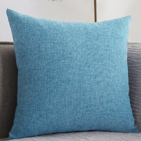 Plain Cotton Linen Throw Pillow Cover