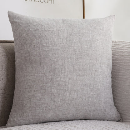 Plain Cotton Linen Throw Pillow Cover