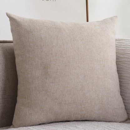 Plain Cotton Linen Throw Pillow Cover