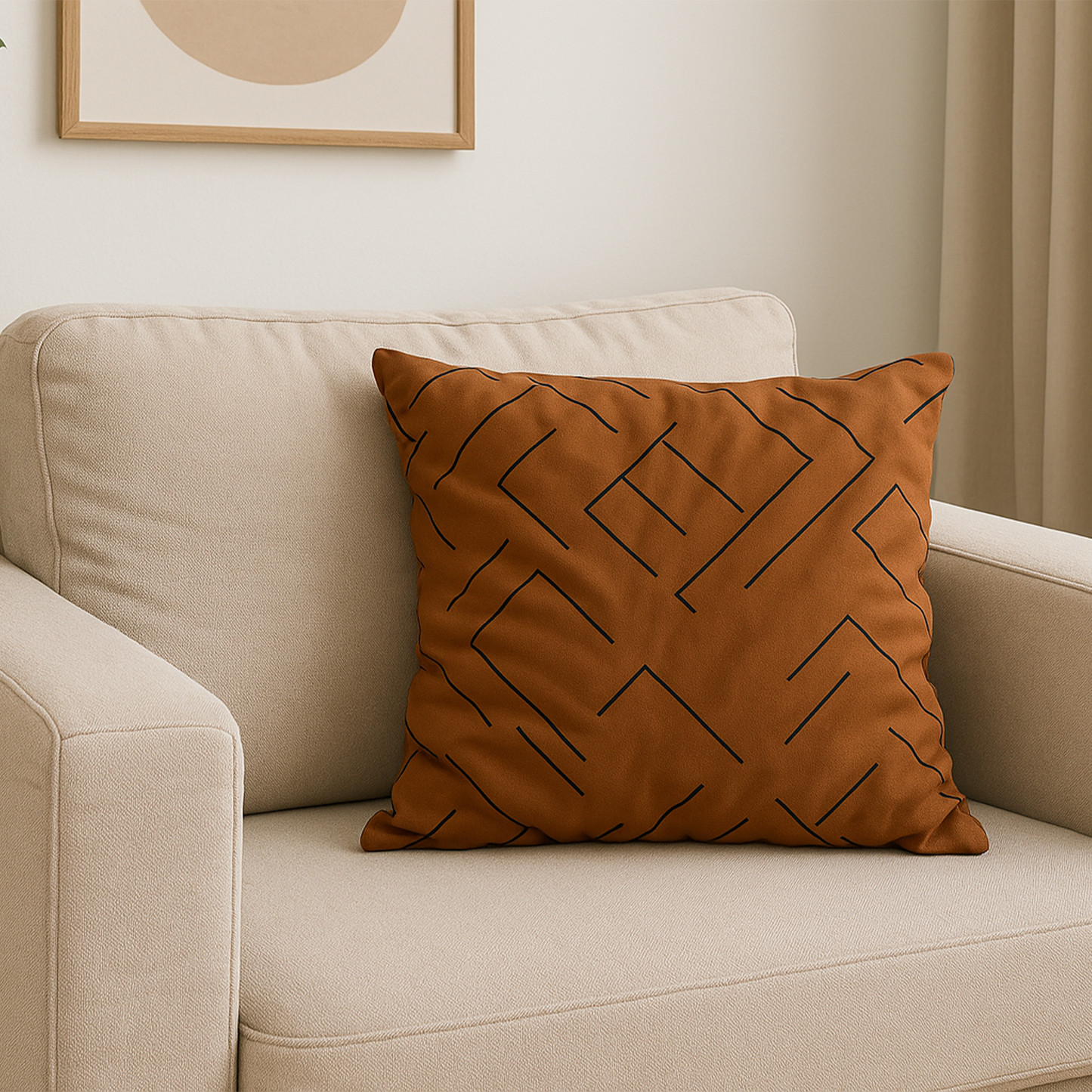Brown Soft SilkTouch Fleece Throw Pillow Cover